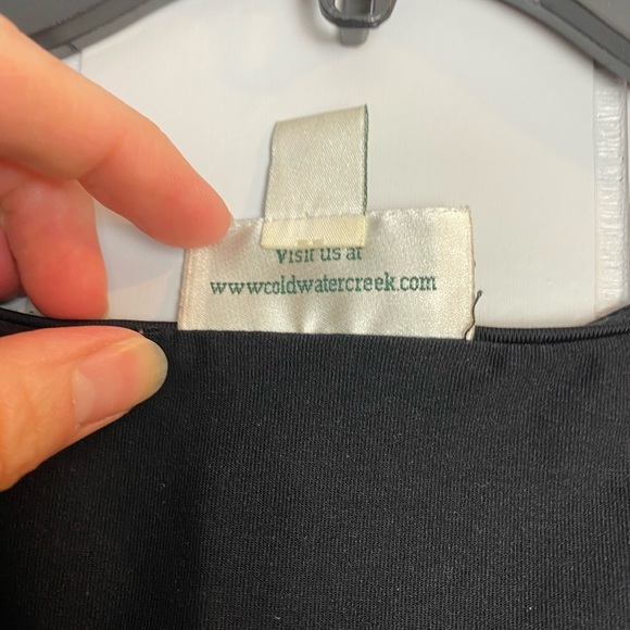 Coldwater Creek black sleeveless top stretch shell tank for layering size medium - Picture 4 of 7